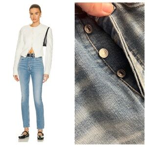 RE/DONE 90s Ultra High Rise Jeans Denim Dawn light wash Size 26 button fly